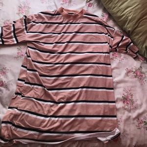 Oversized Striped T shirt Dress Womens